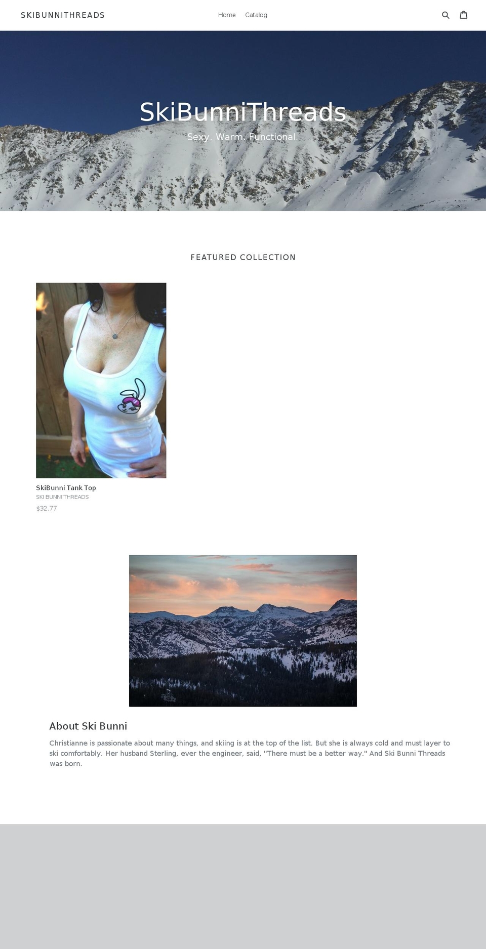 skibunnithreads.com shopify website screenshot