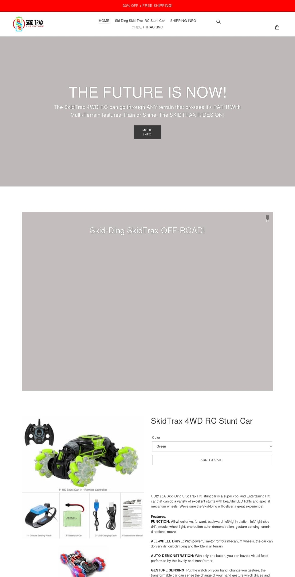 skid-trax.com shopify website screenshot