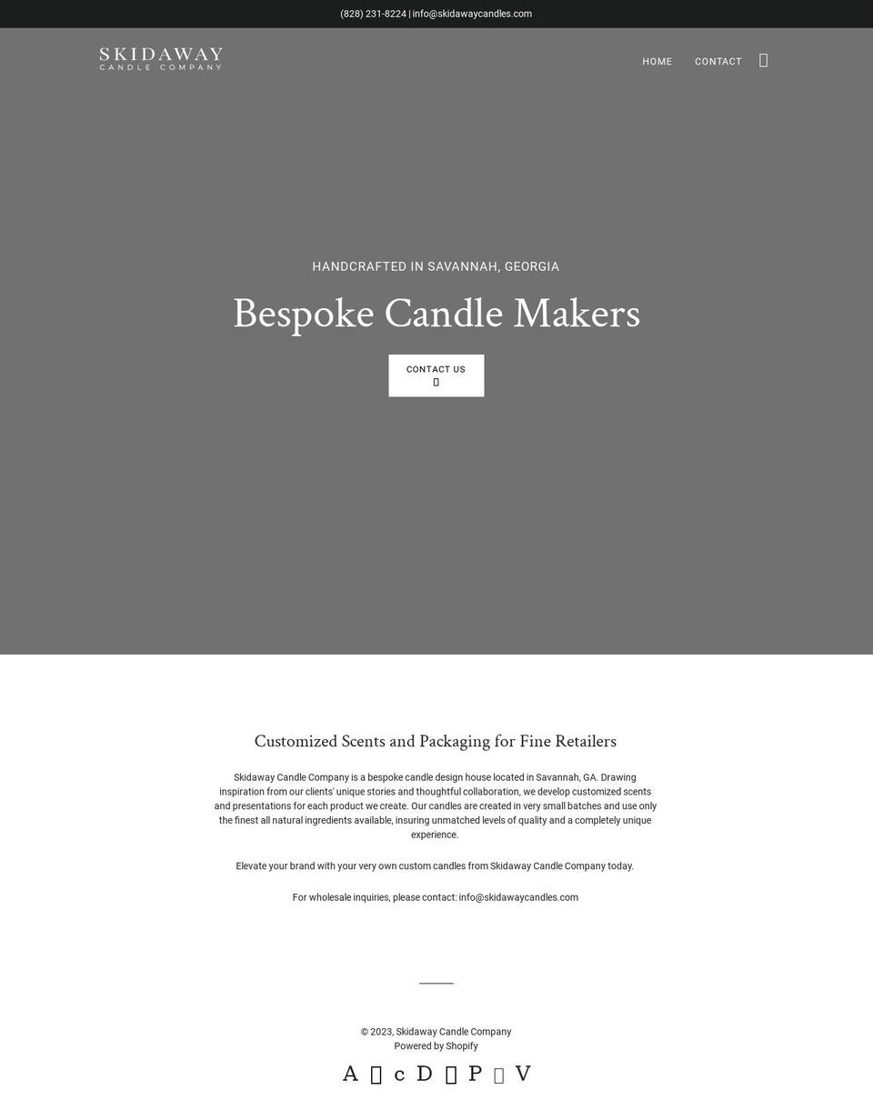 skidawaycandles.com — Shopify storefront screenshot