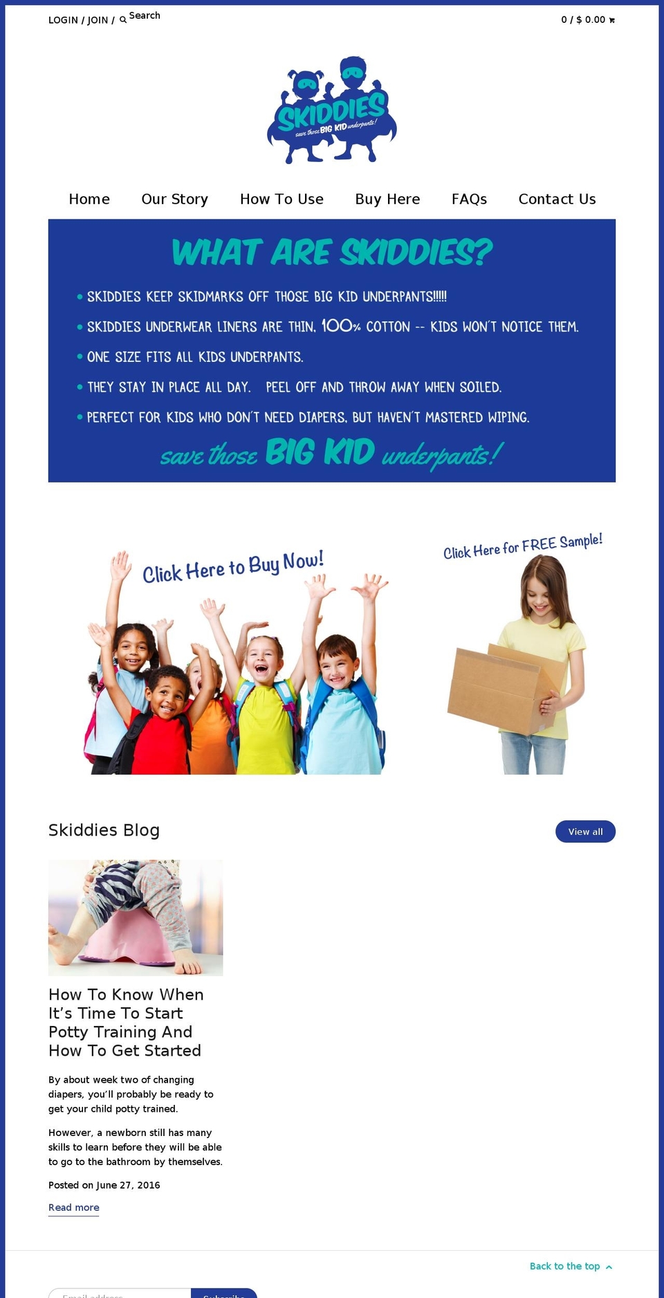 skiddiesusa.com shopify website screenshot