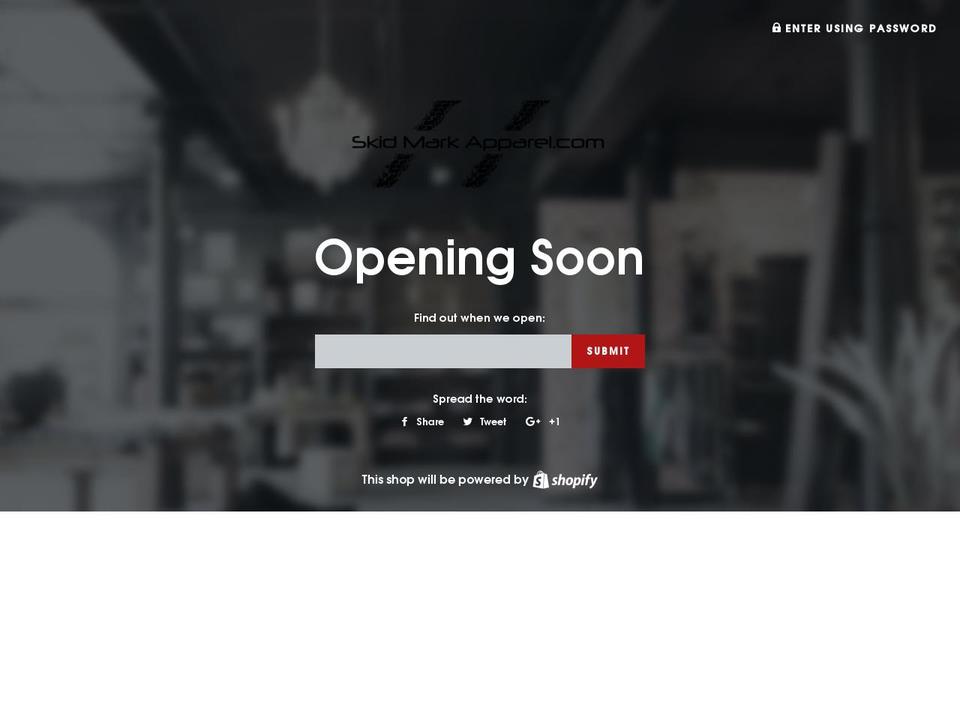 skidmarkapparel.com shopify website screenshot
