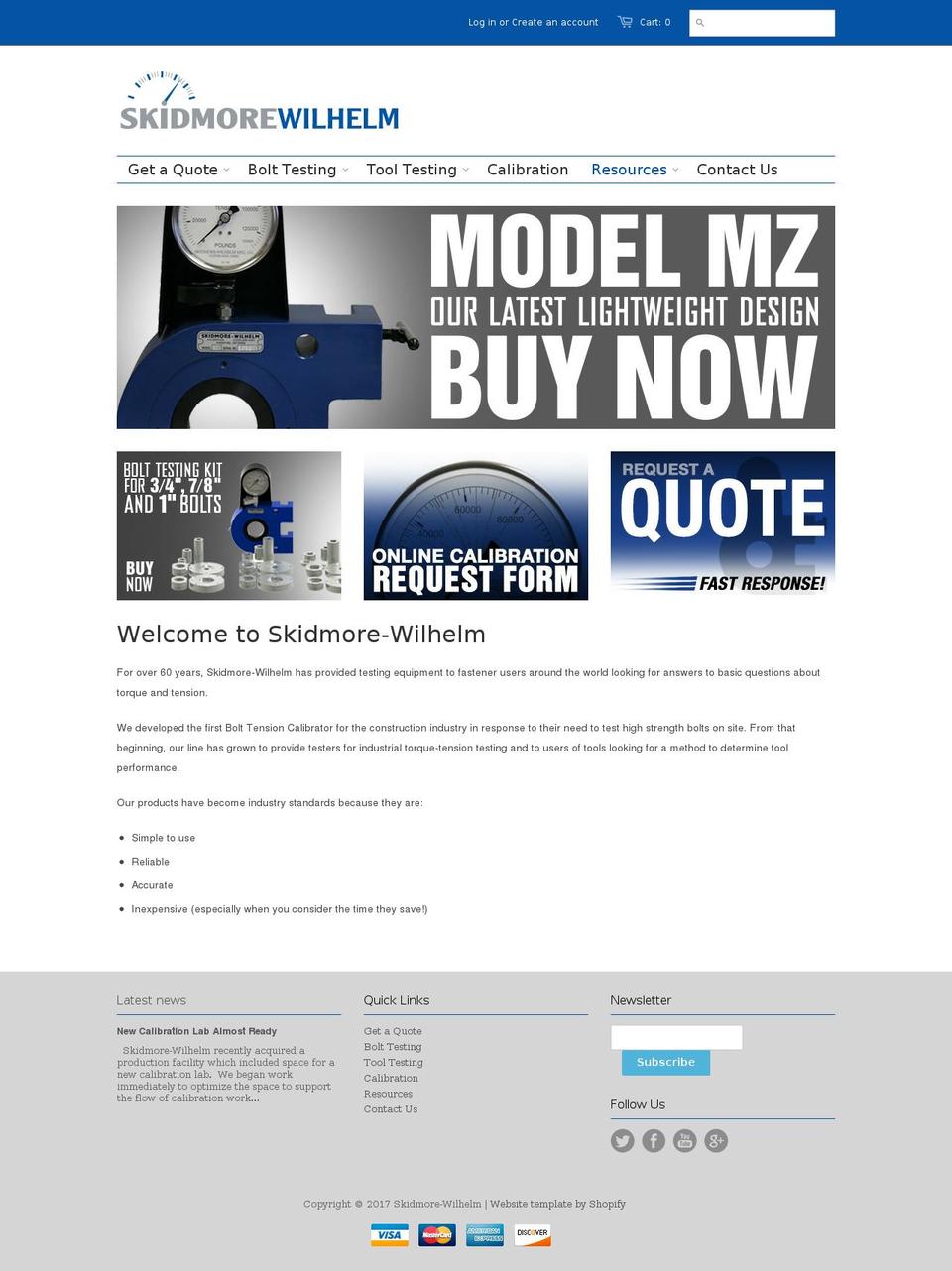 skidmore-wilhelm.com shopify website screenshot