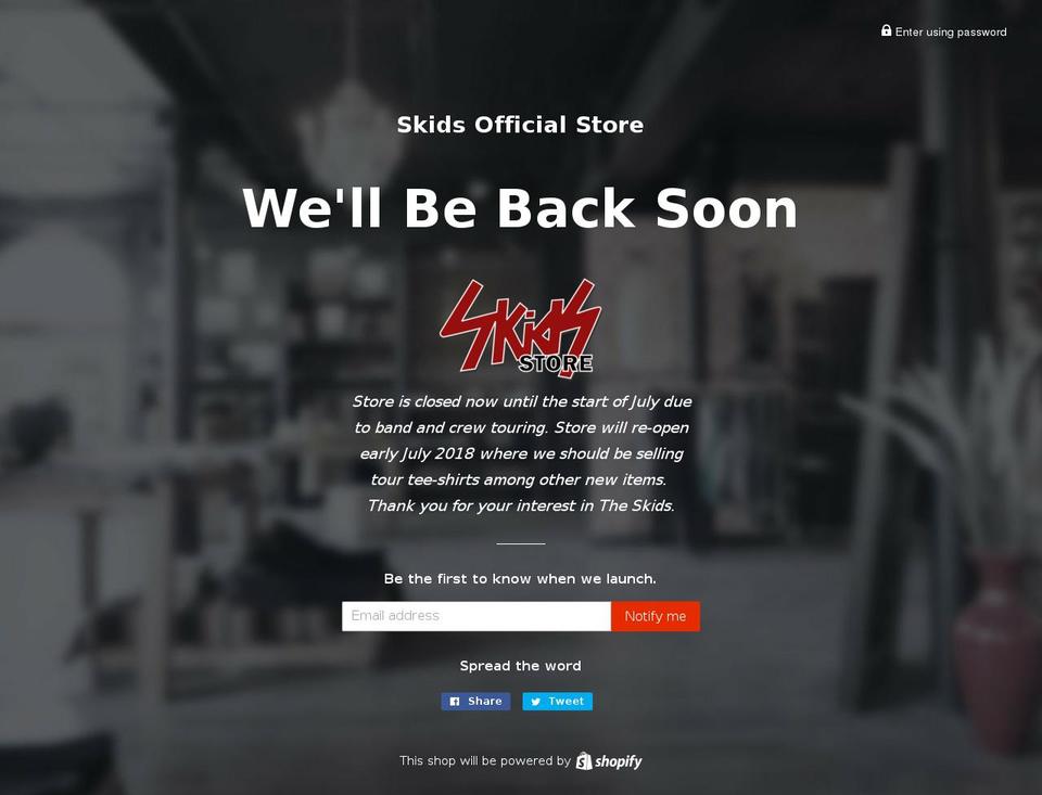skidsstore.com — Shopify storefront screenshot