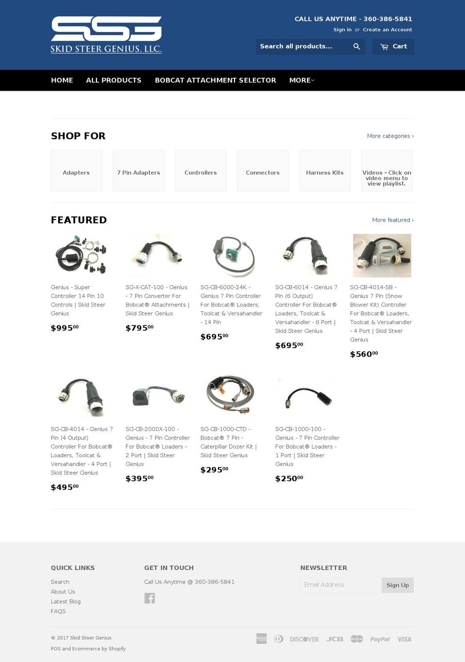 skidsteergenius.com shopify website screenshot