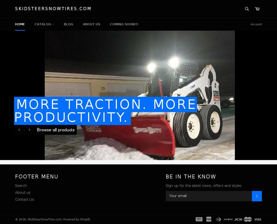 skidsteersnowtires.com — Shopify storefront screenshot