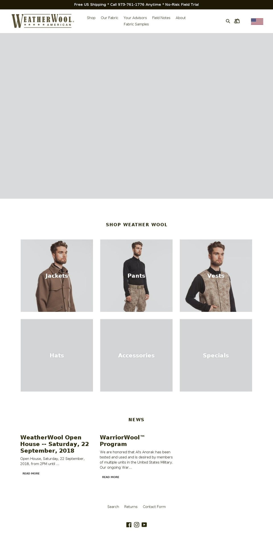 skiinwool.com — Shopify storefront screenshot