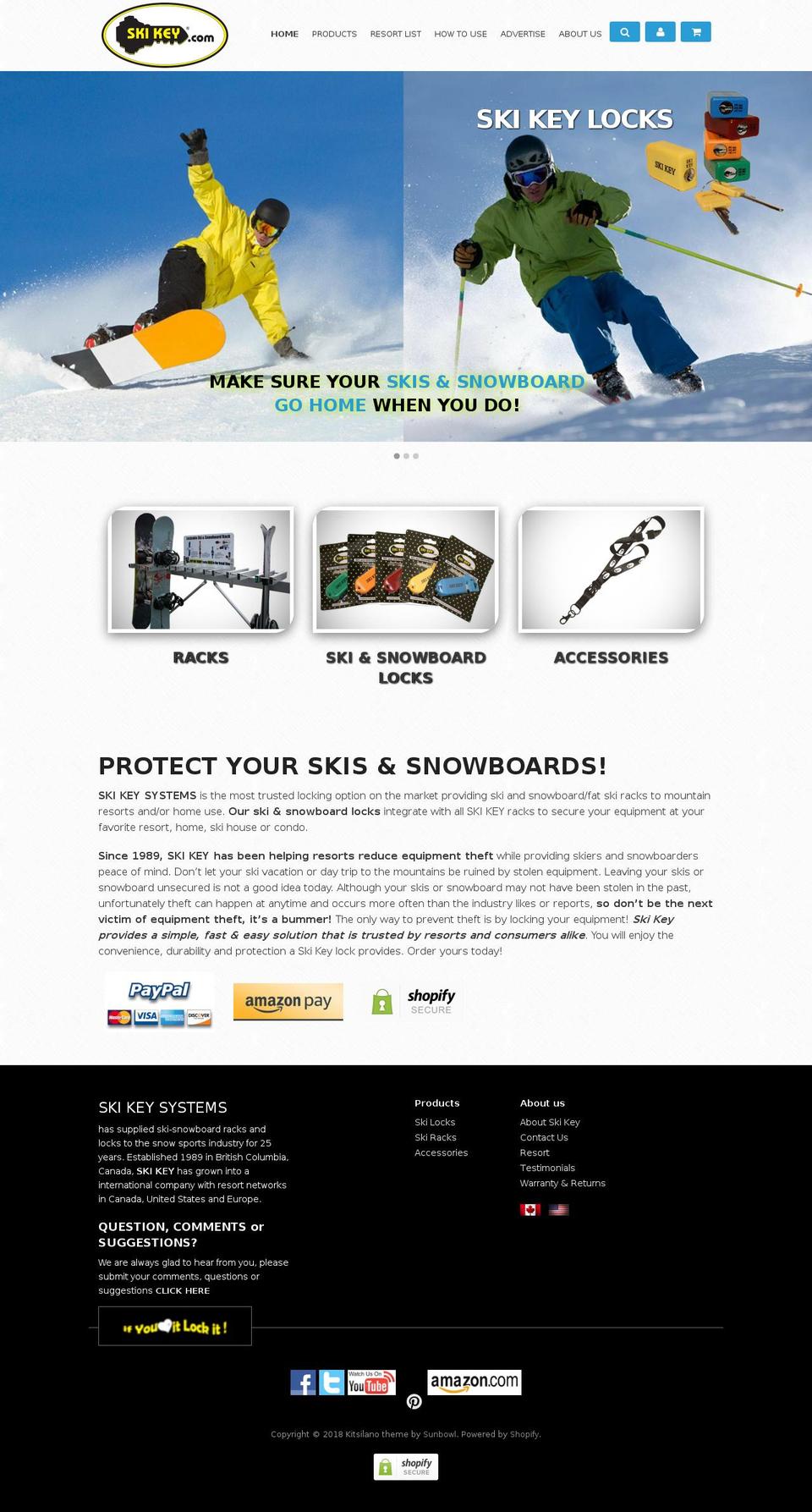 skikeyamerica.com shopify website screenshot