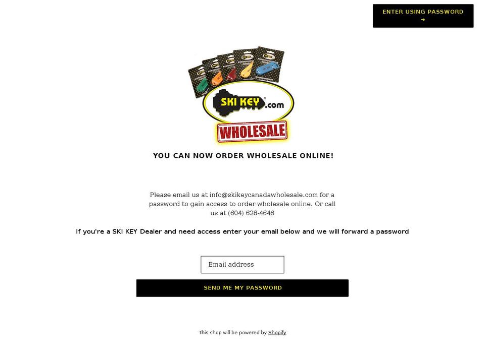 skikeycanadawholesale.com — Shopify storefront screenshot