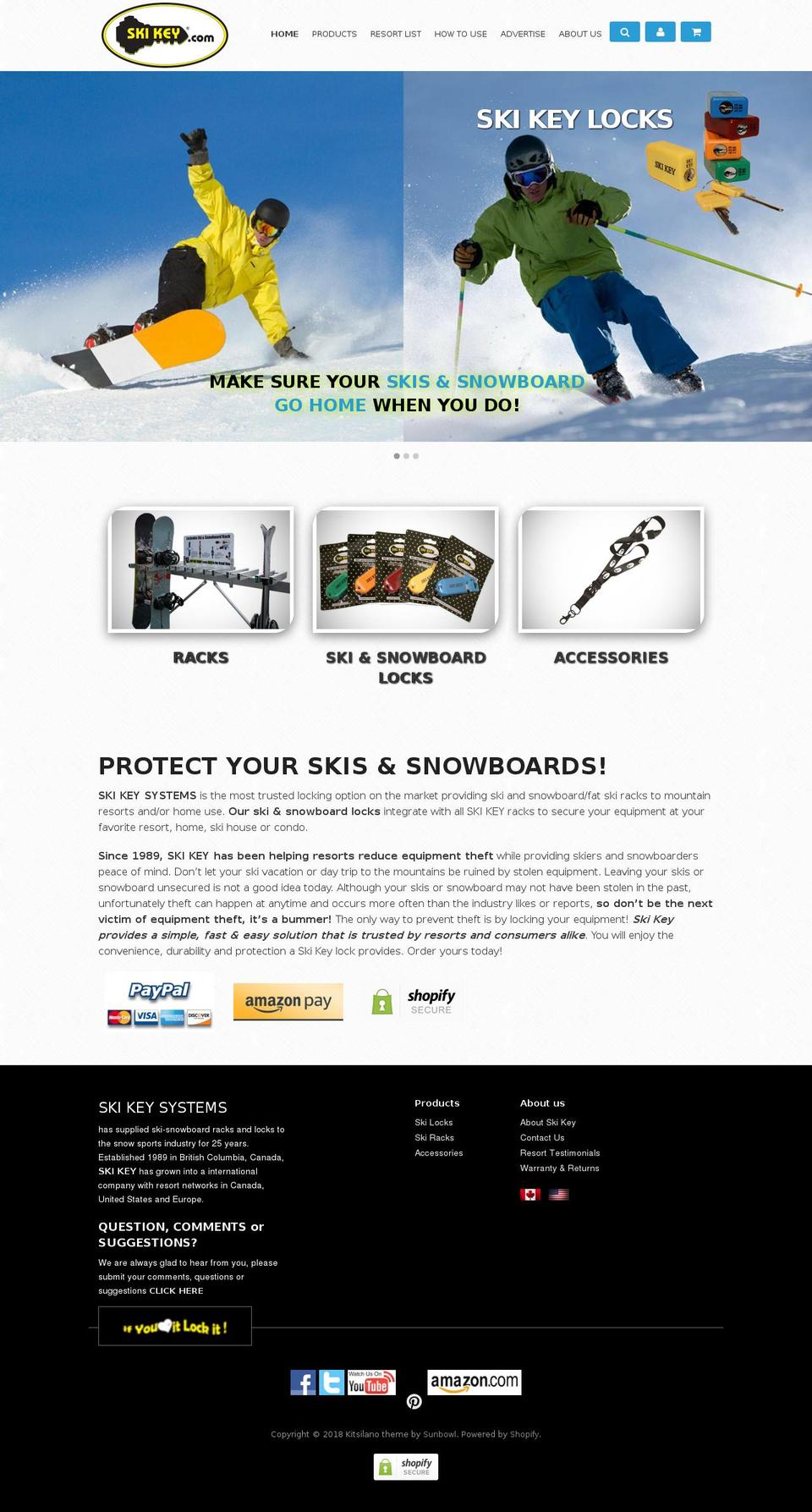 skikeyusa.com shopify website screenshot