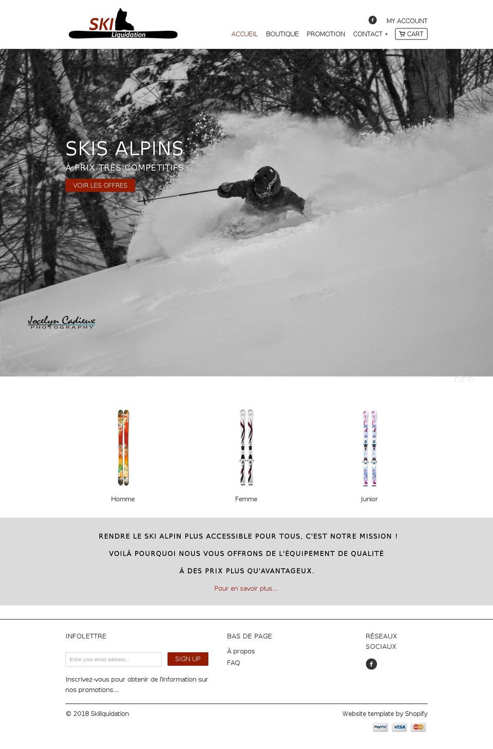 Liquidation ski Shopify theme site example skiliquidation.com
