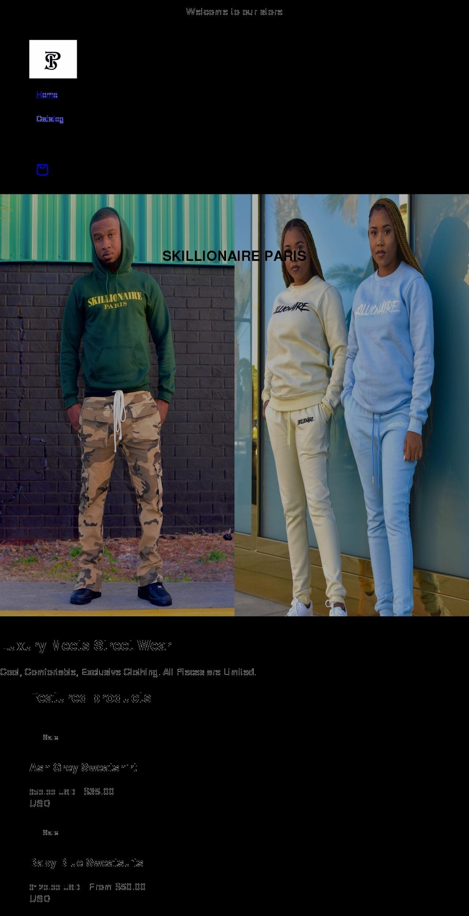 skillionaireclothing.com shopify website screenshot