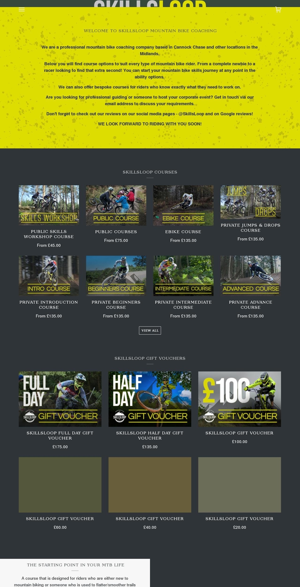 skillsloop.com shopify website screenshot