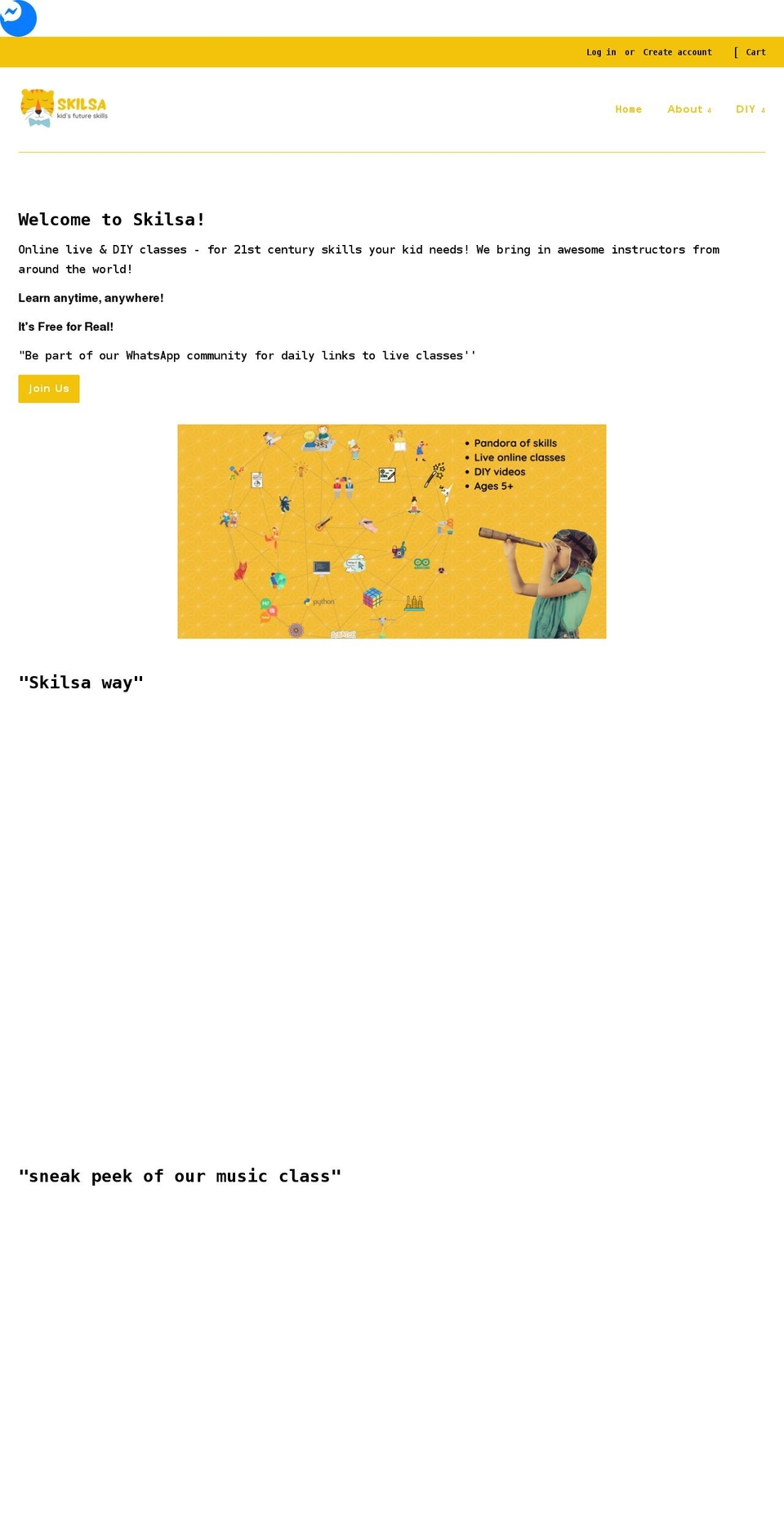 skilsa.com shopify website screenshot