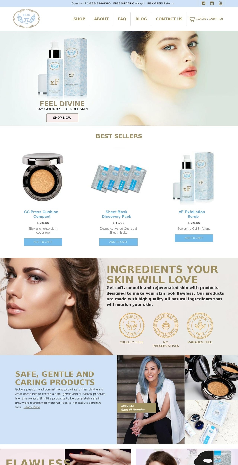 skin-pi.com shopify website screenshot