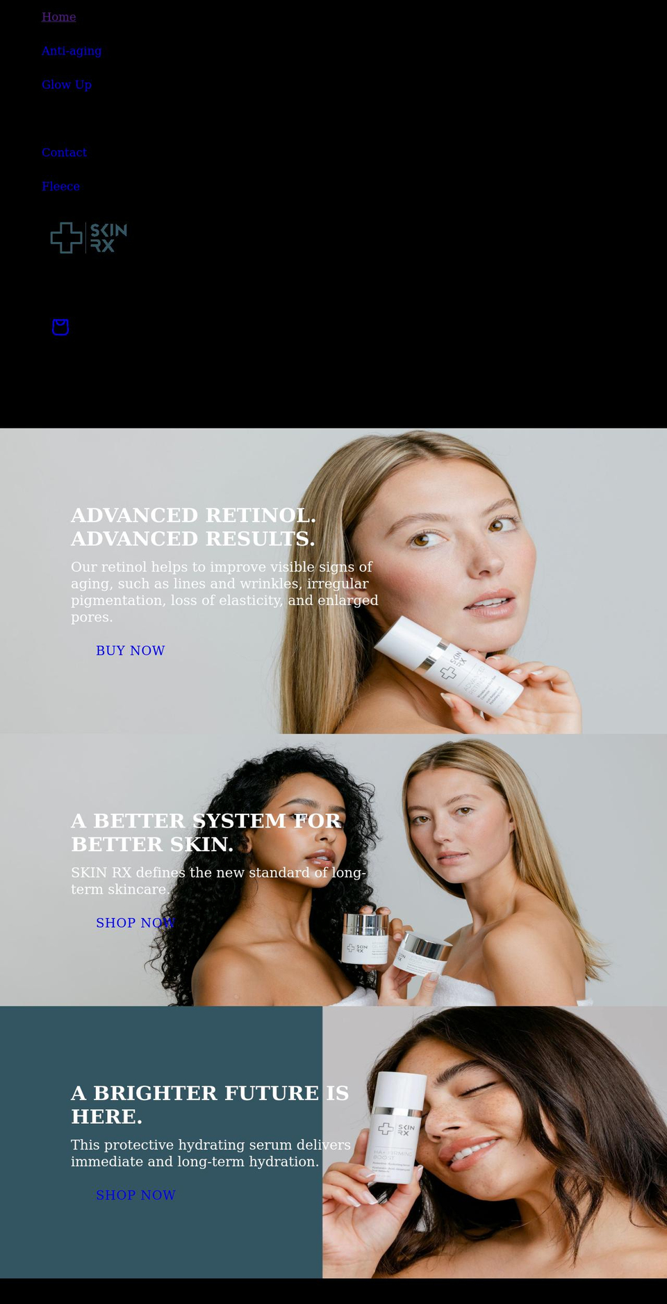 skin-rx.com shopify website screenshot