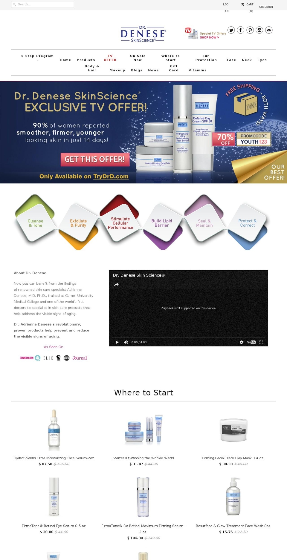 skin-science.org shopify website screenshot