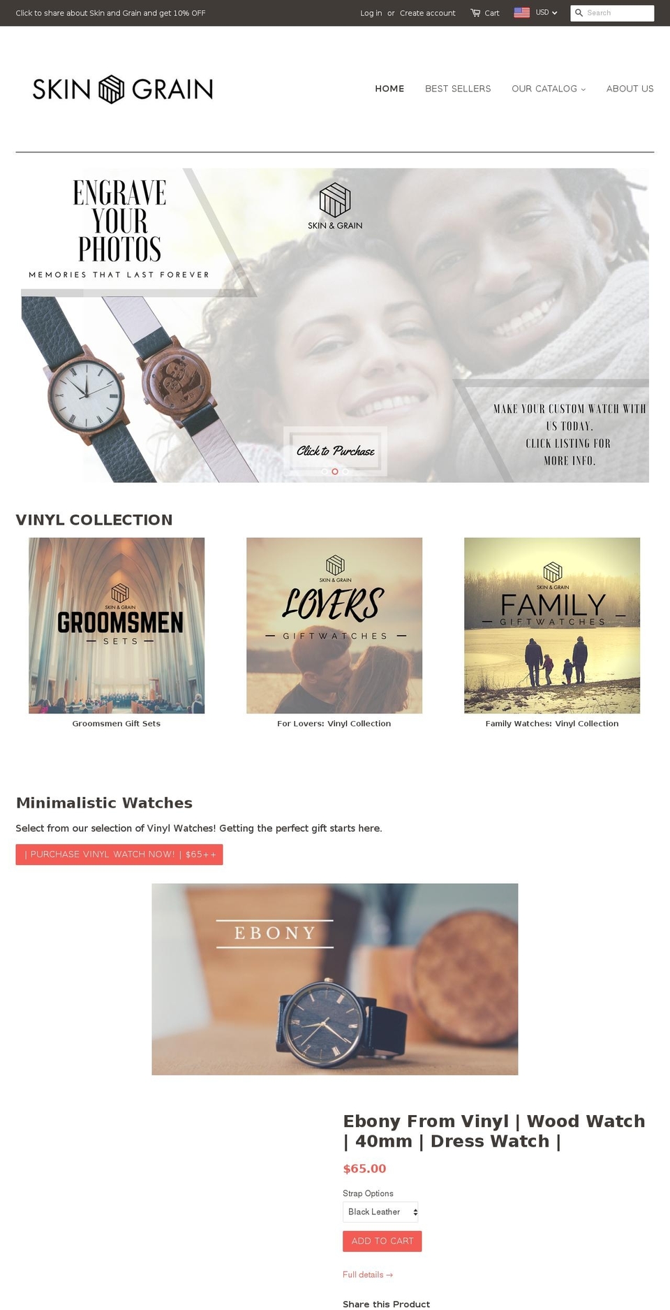 skinandgrain.com — Shopify storefront screenshot