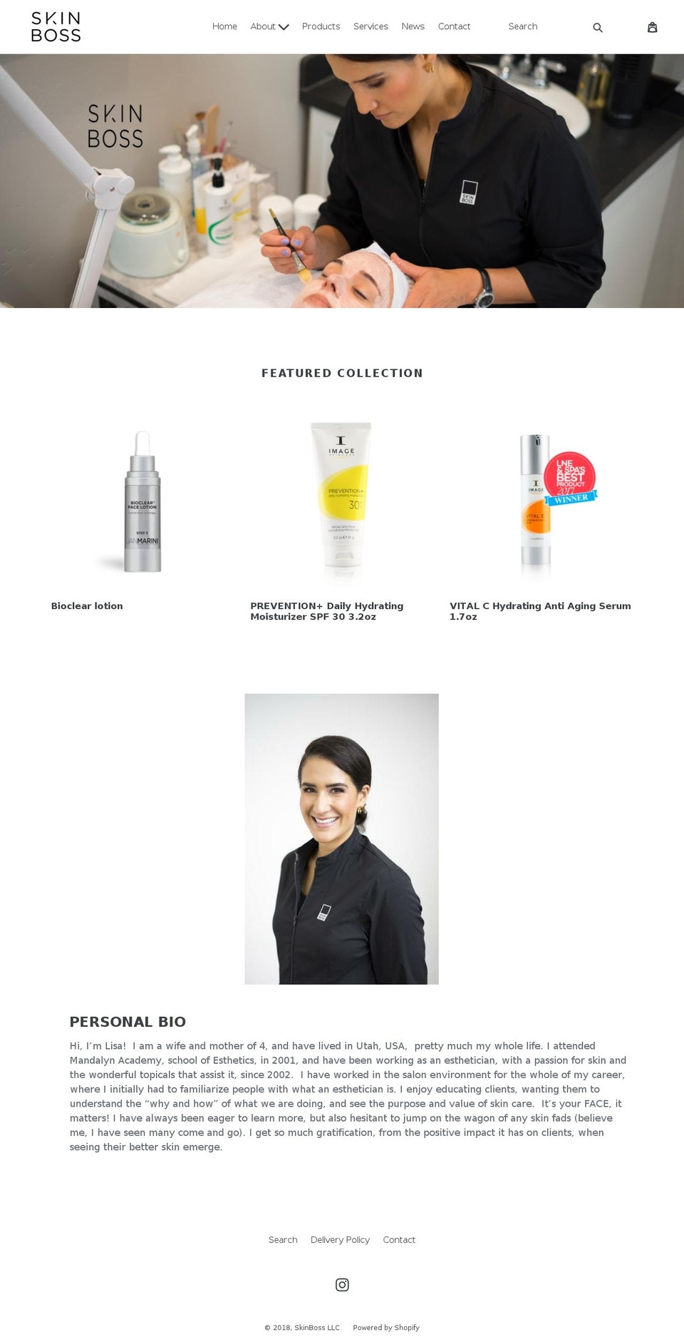 skinboss.care shopify website screenshot