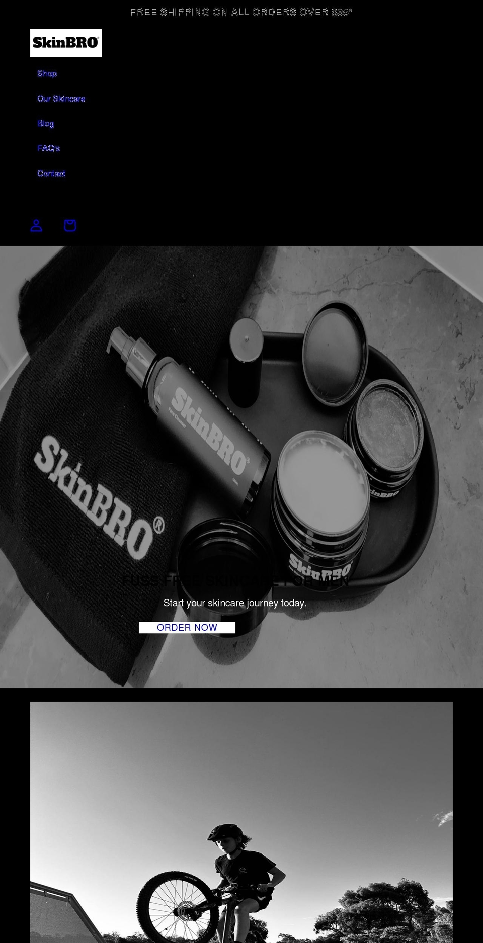 skinbro.com shopify website screenshot