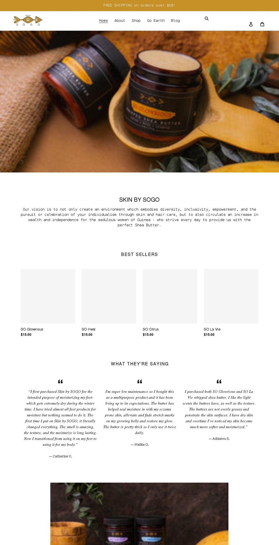 skinbysogo.com shopify website screenshot