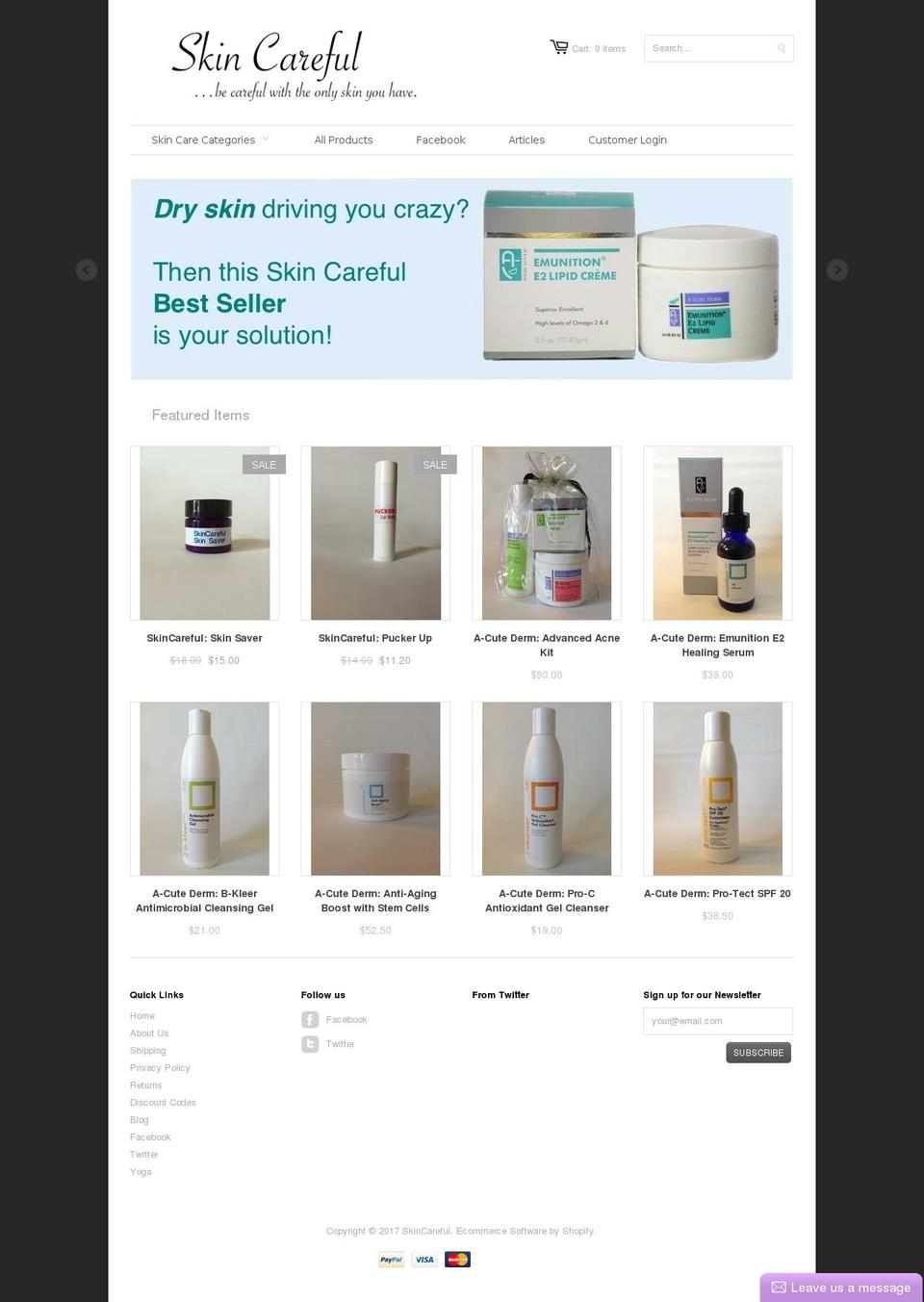 Minimo Shopify theme site example skincareful.com