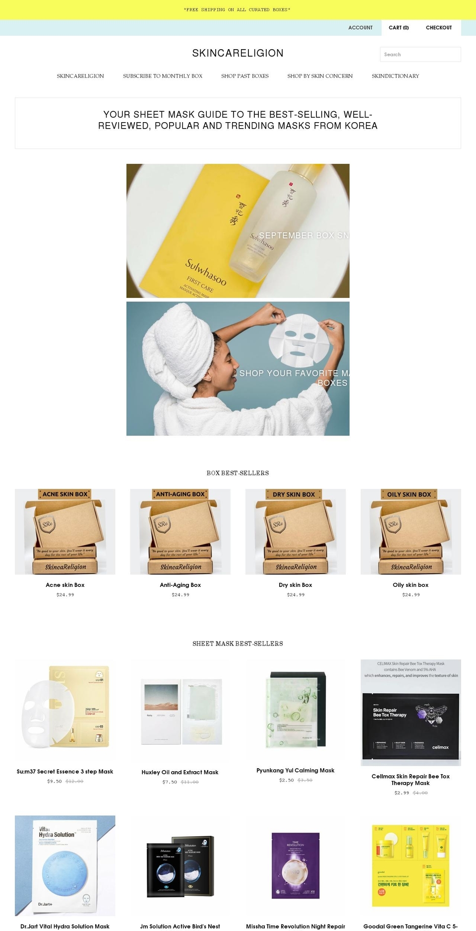 skincareligion.com shopify website screenshot