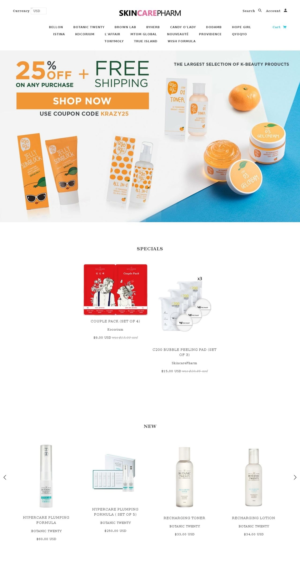 skincarepharm.com — Shopify storefront screenshot