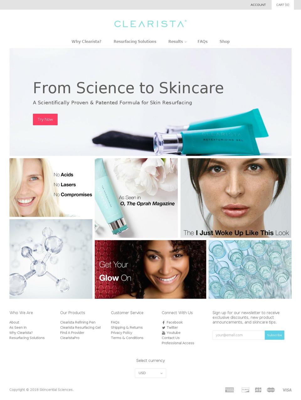 skincentialsciences.com — Shopify storefront screenshot