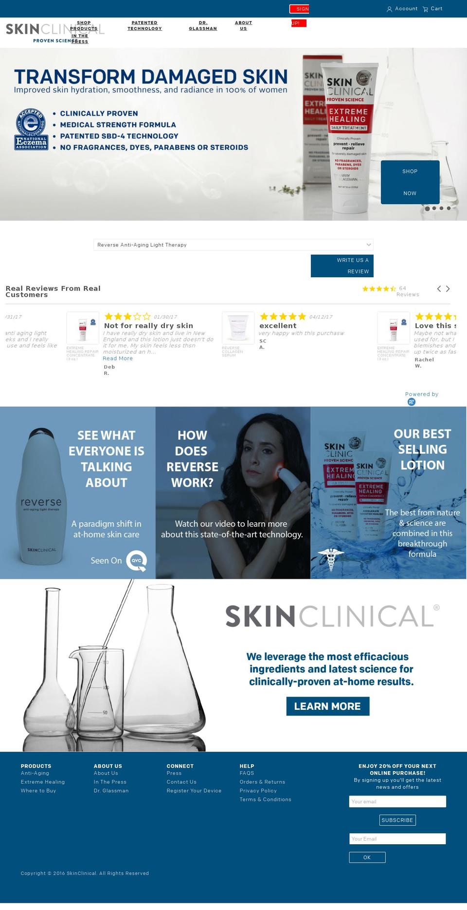 skinclinicallabs.com shopify website screenshot