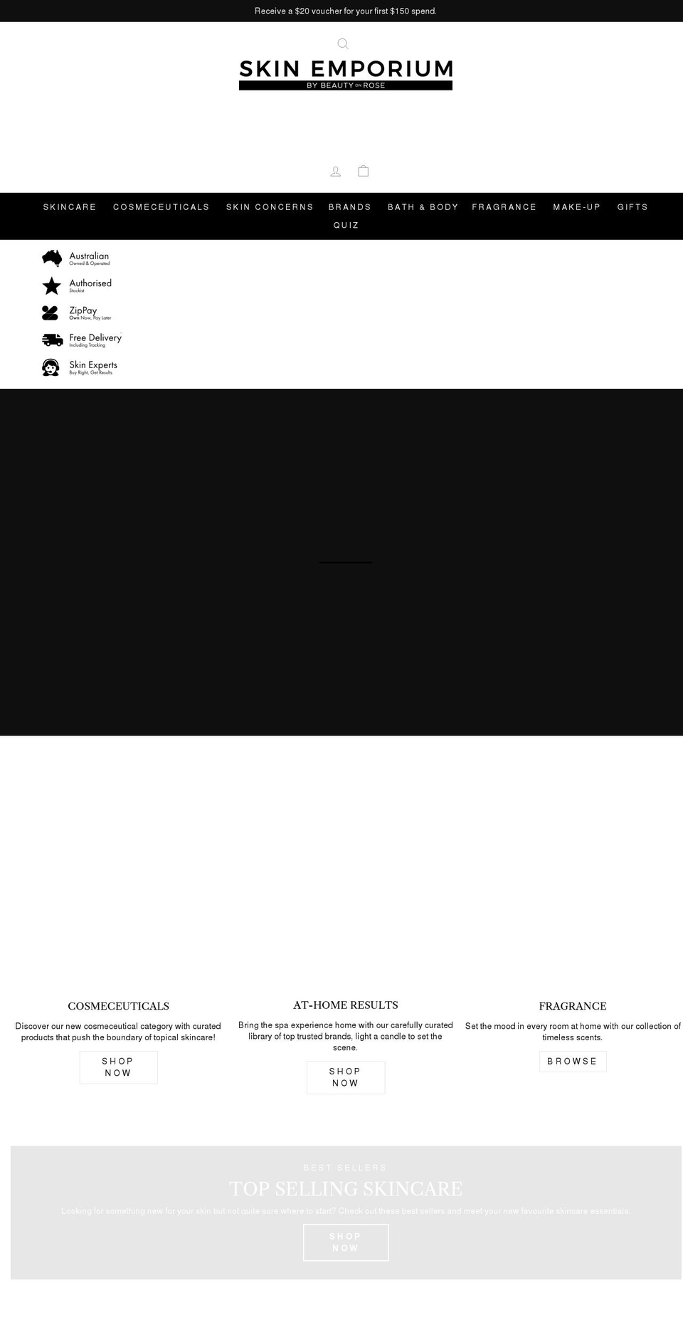skinemporium.com.au shopify website screenshot