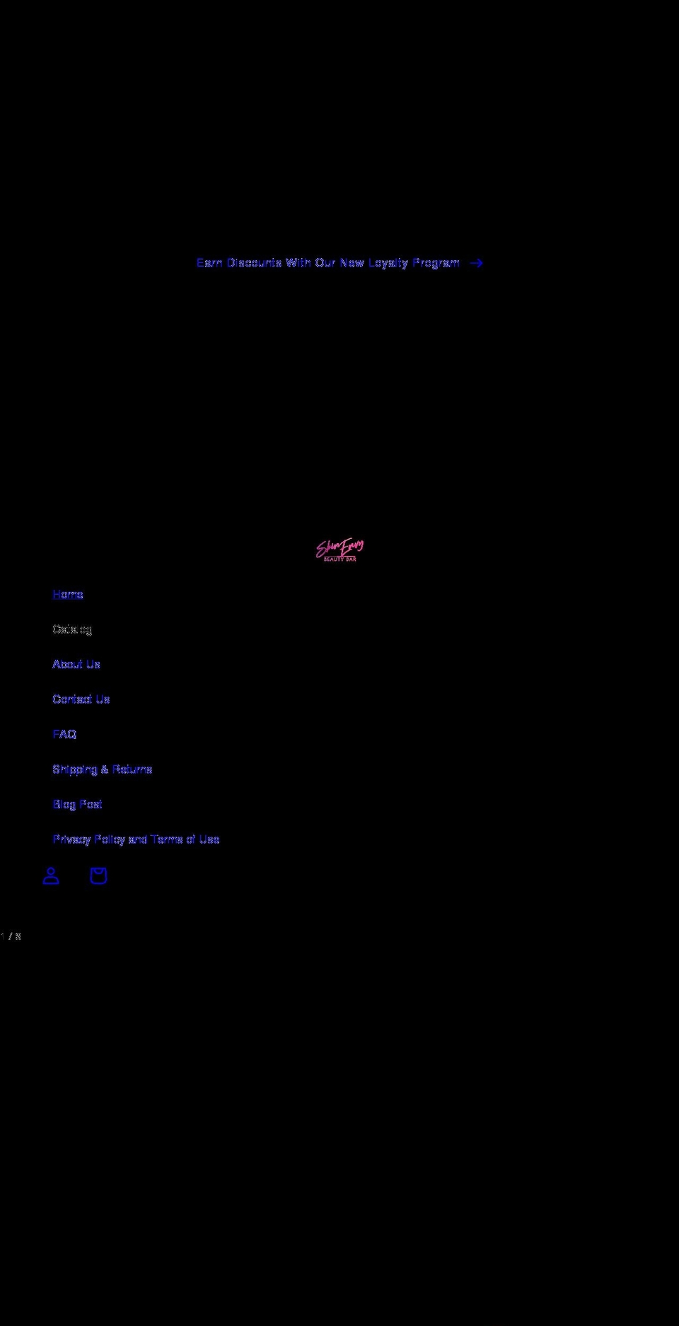 skinenvybeautybar.com shopify website screenshot