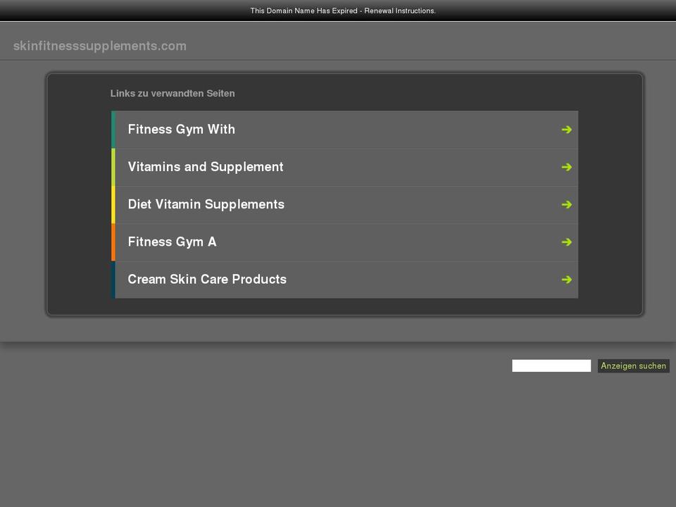 skinfitnesssupplements.com — Shopify storefront screenshot