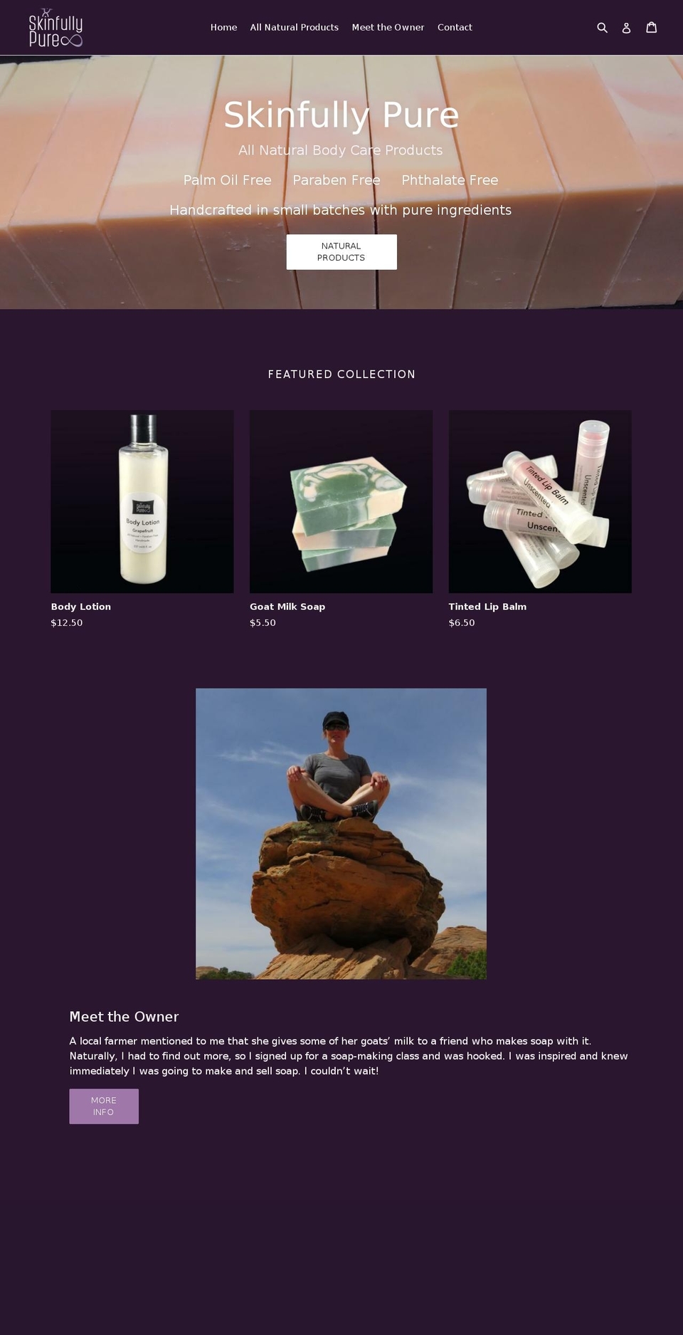 skinfullypure.com — Shopify storefront screenshot