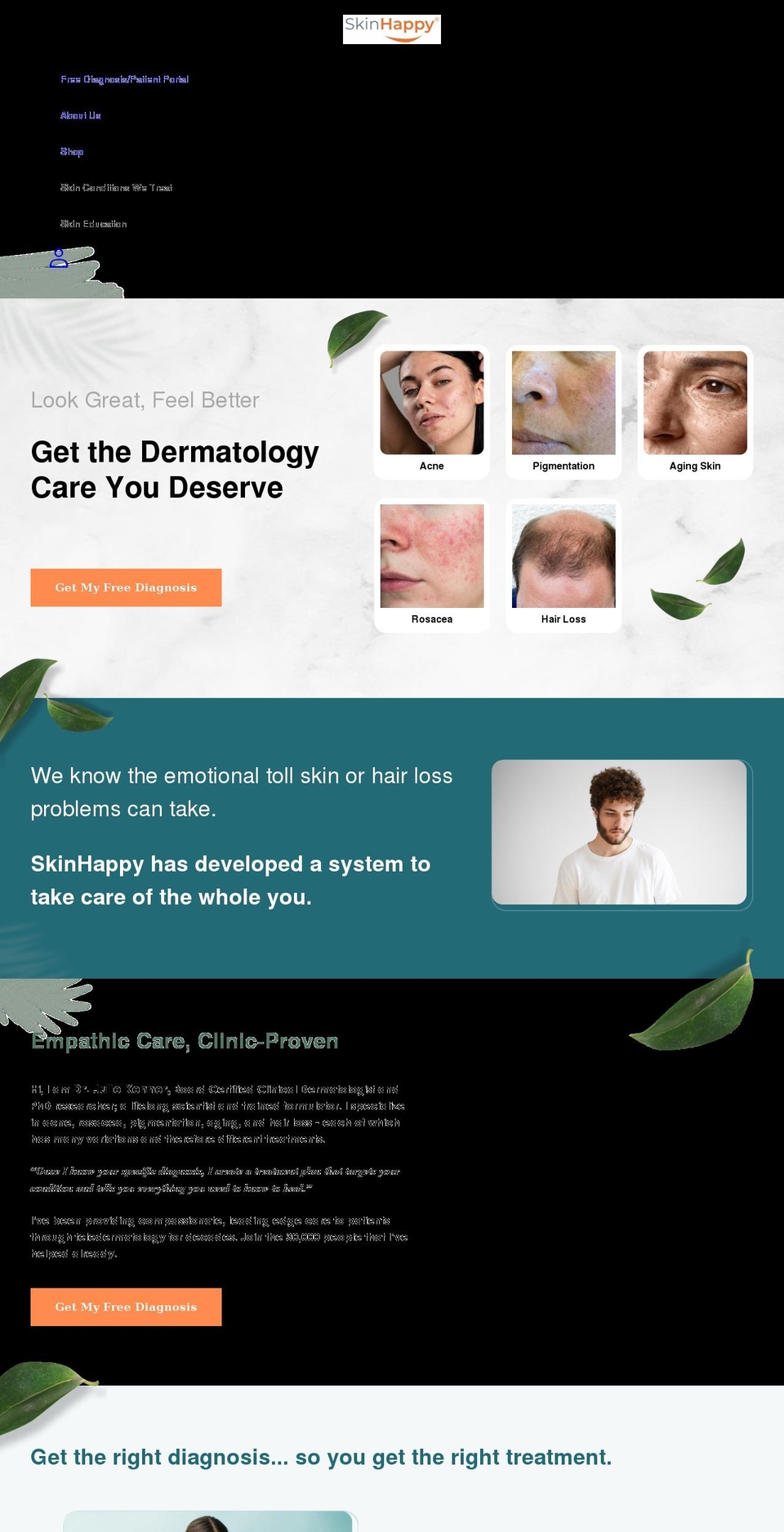 skinhappy.com shopify website screenshot