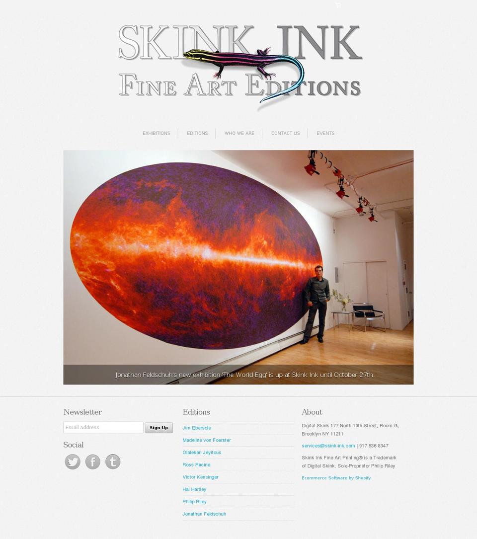 skink-ink-editions.com shopify website screenshot