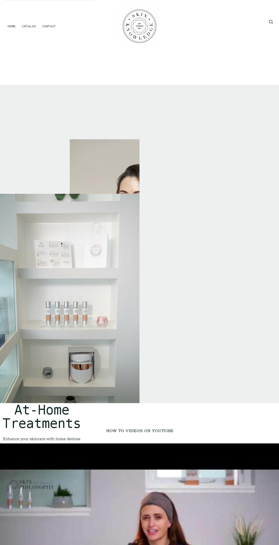 skinknowledge.com shopify website screenshot