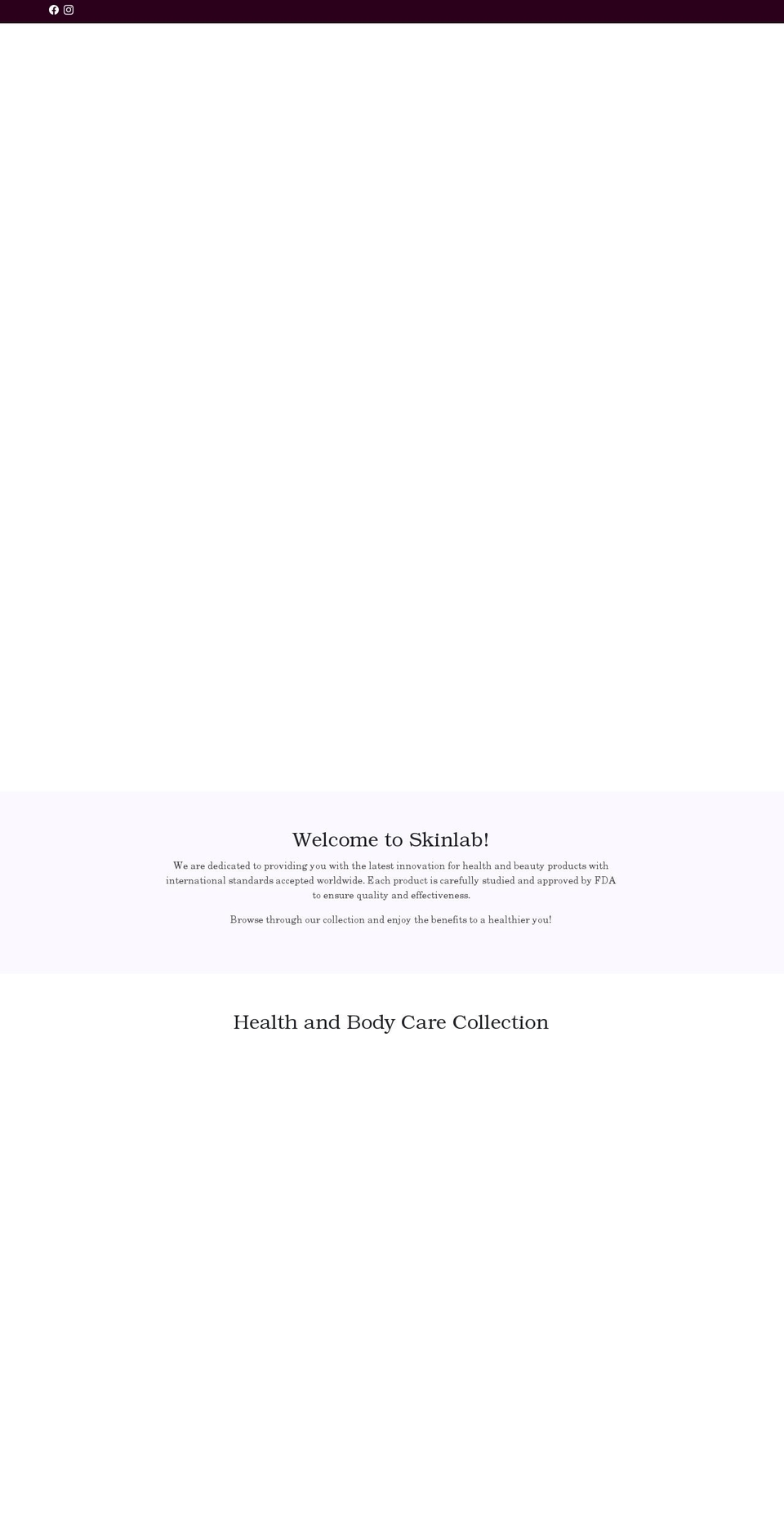 skinlabcenter.com shopify website screenshot