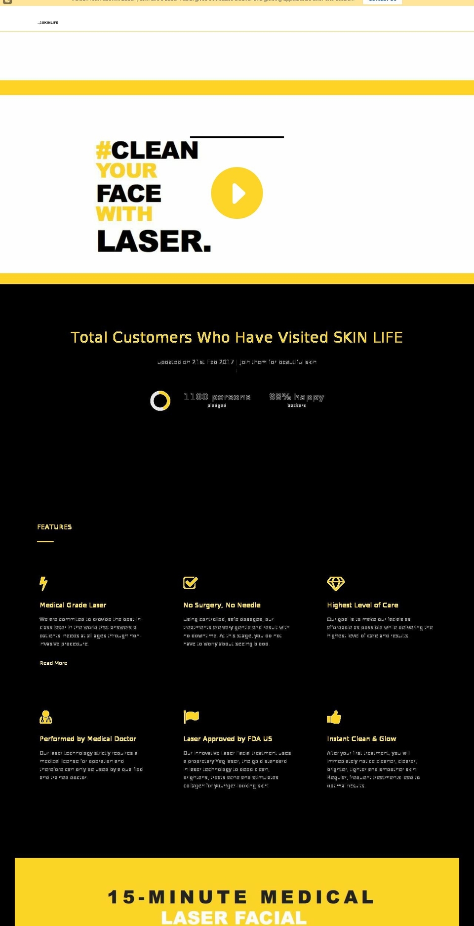 skinlifelaserclinic.com shopify website screenshot