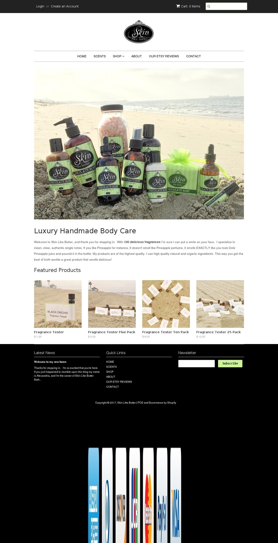 skinlikebutterbathandbody.biz shopify website screenshot