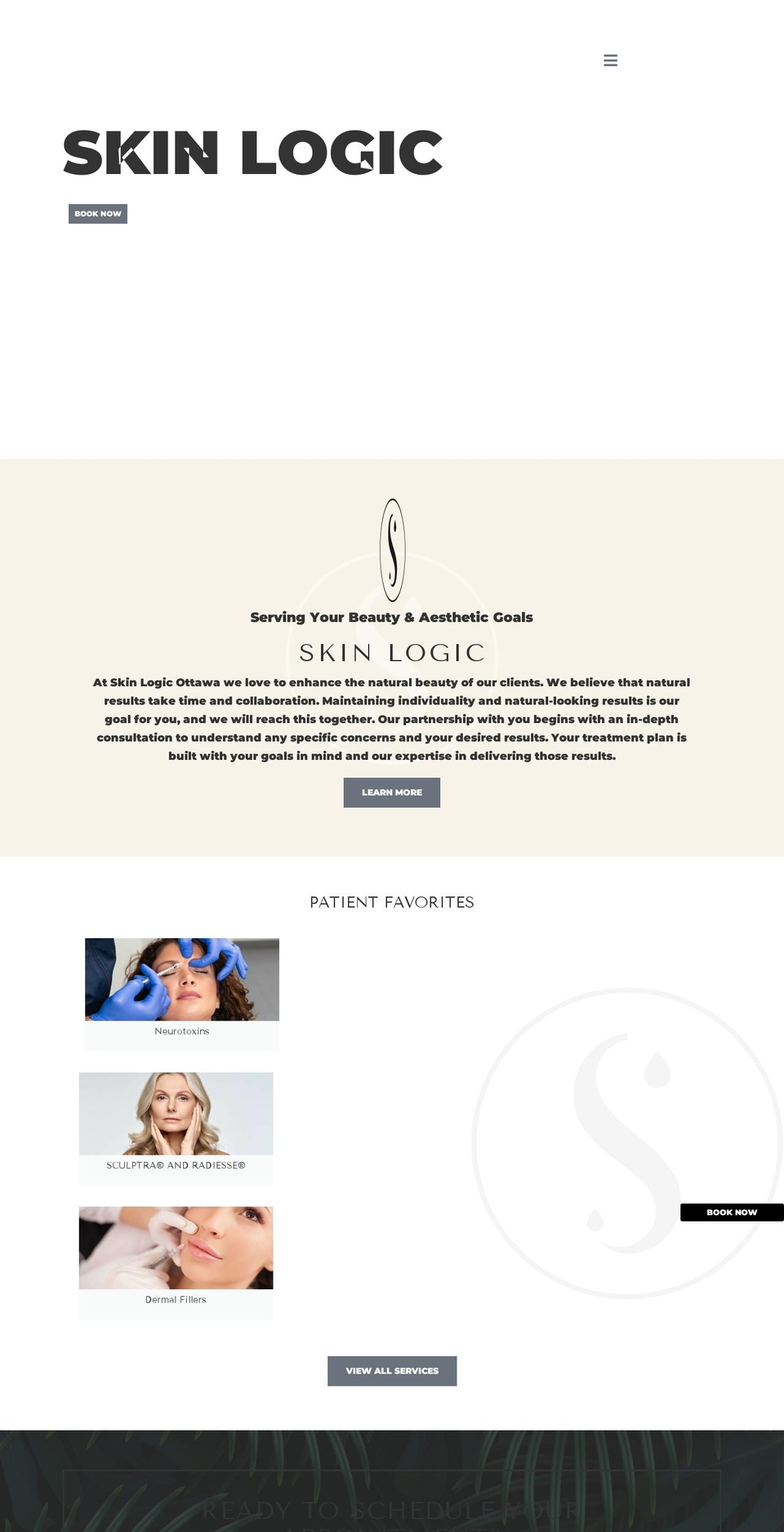 skinlogicottawa.com shopify website screenshot