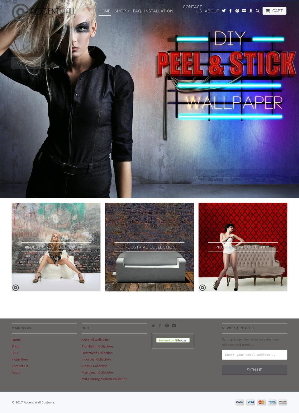 skinmywalls.com shopify website screenshot