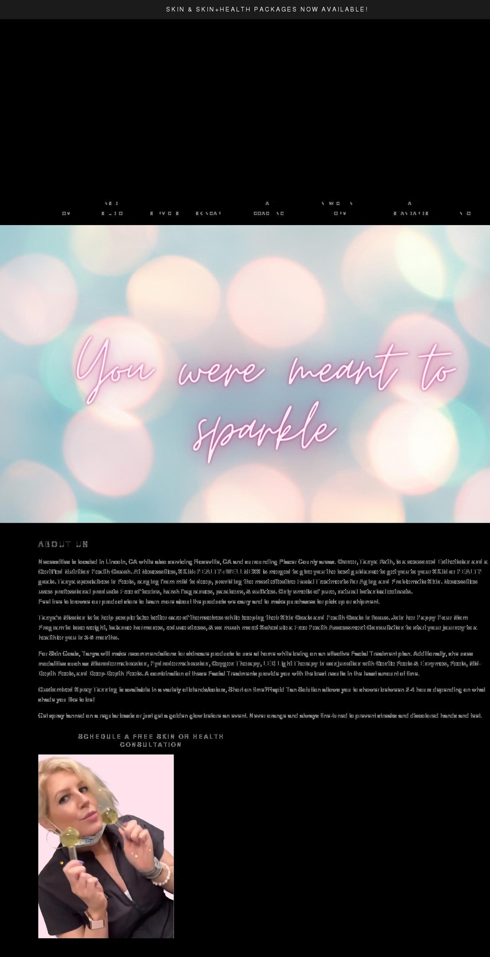 Kreative Media with Installments message Shopify theme site example skinnecessitiesstore.com