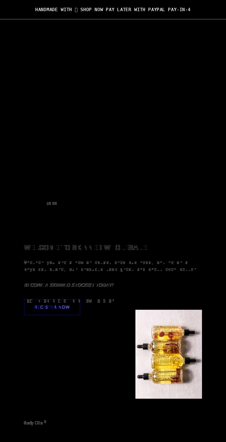 skinnedstore-wholesale.com.au shopify website screenshot