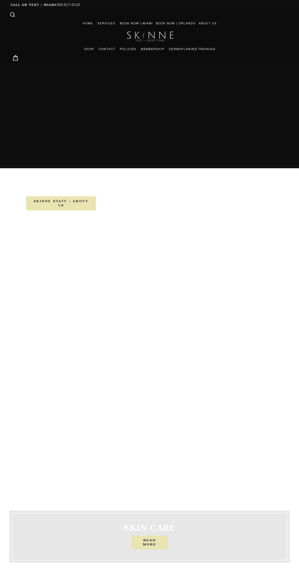 SkinCare Shopify theme site example skinnefaceandbody.com