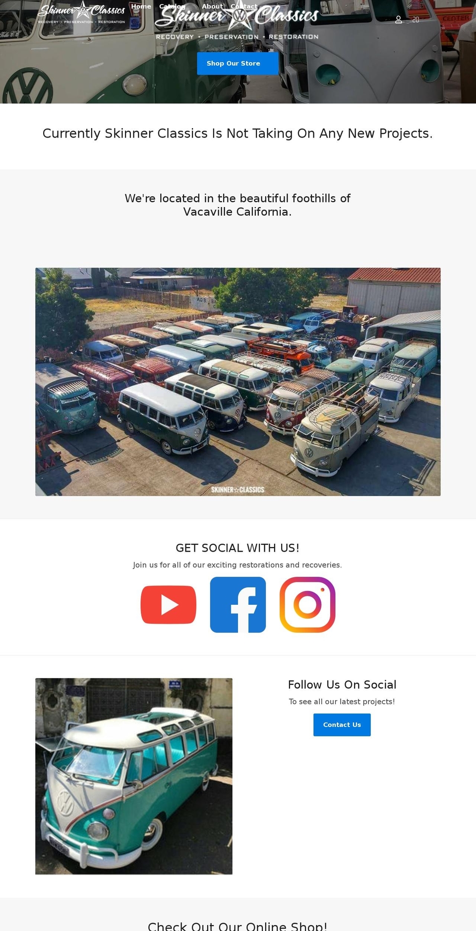 skinnerclassics.com shopify website screenshot