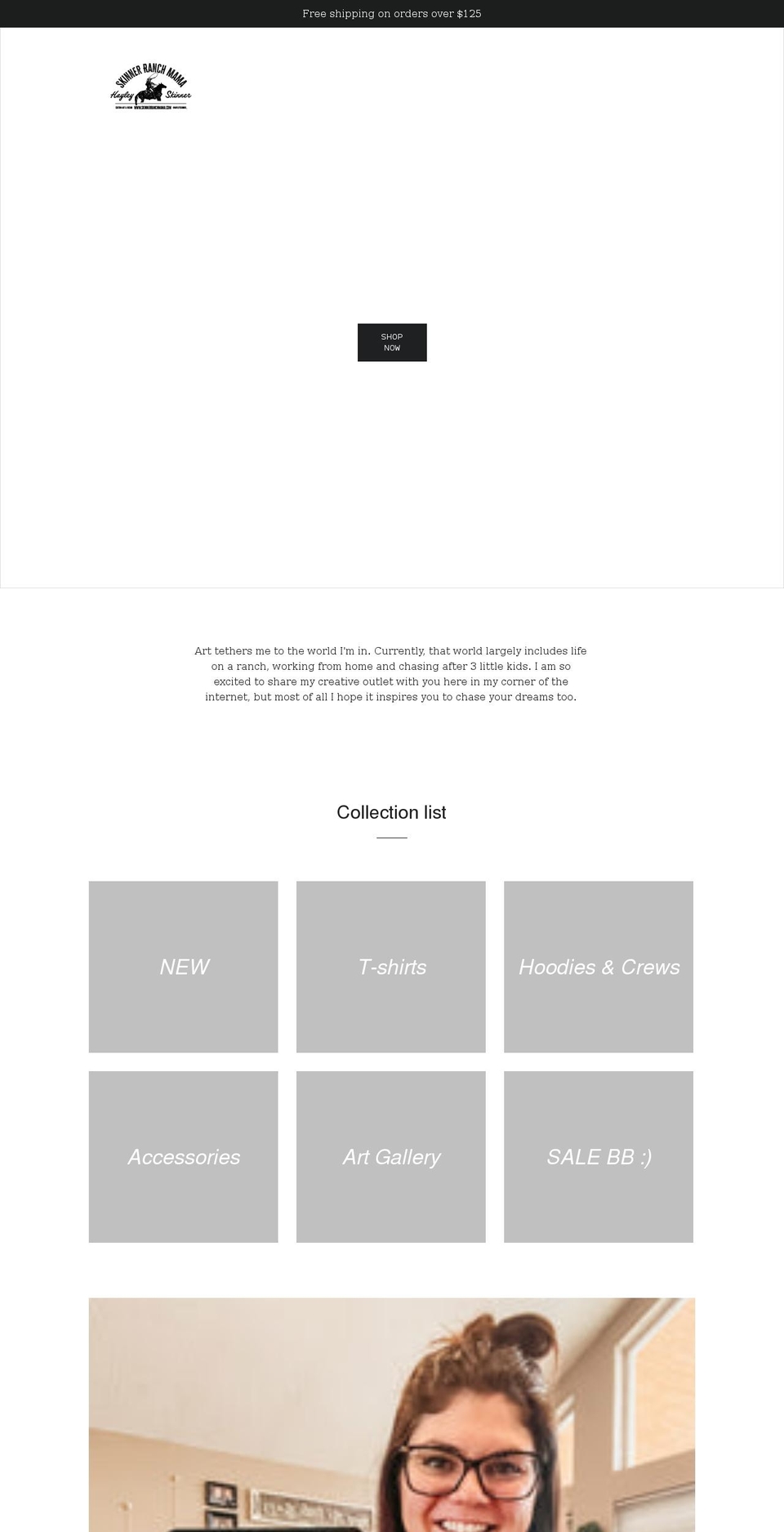skinnerranchmama.com shopify website screenshot