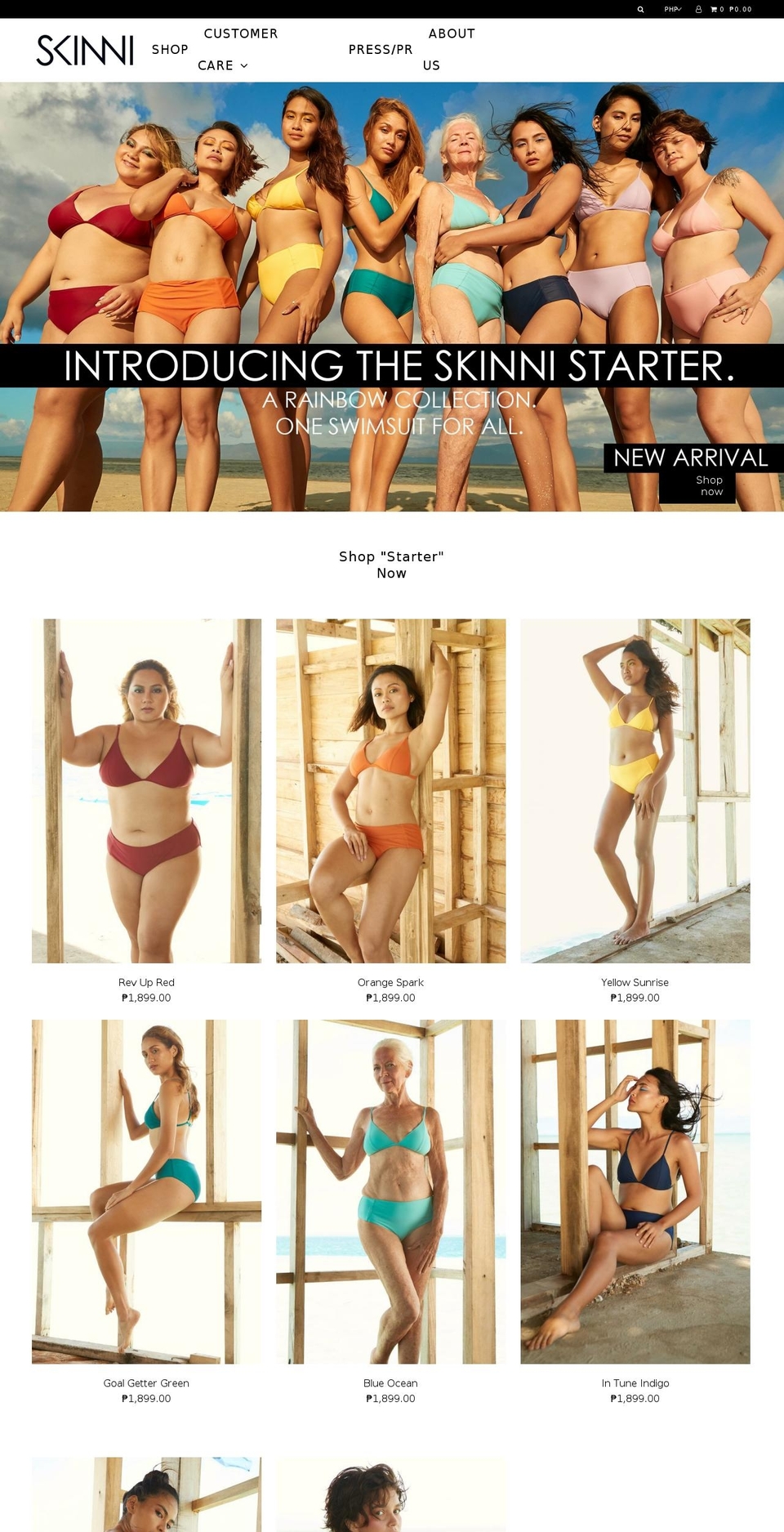 skinniswim.com shopify website screenshot