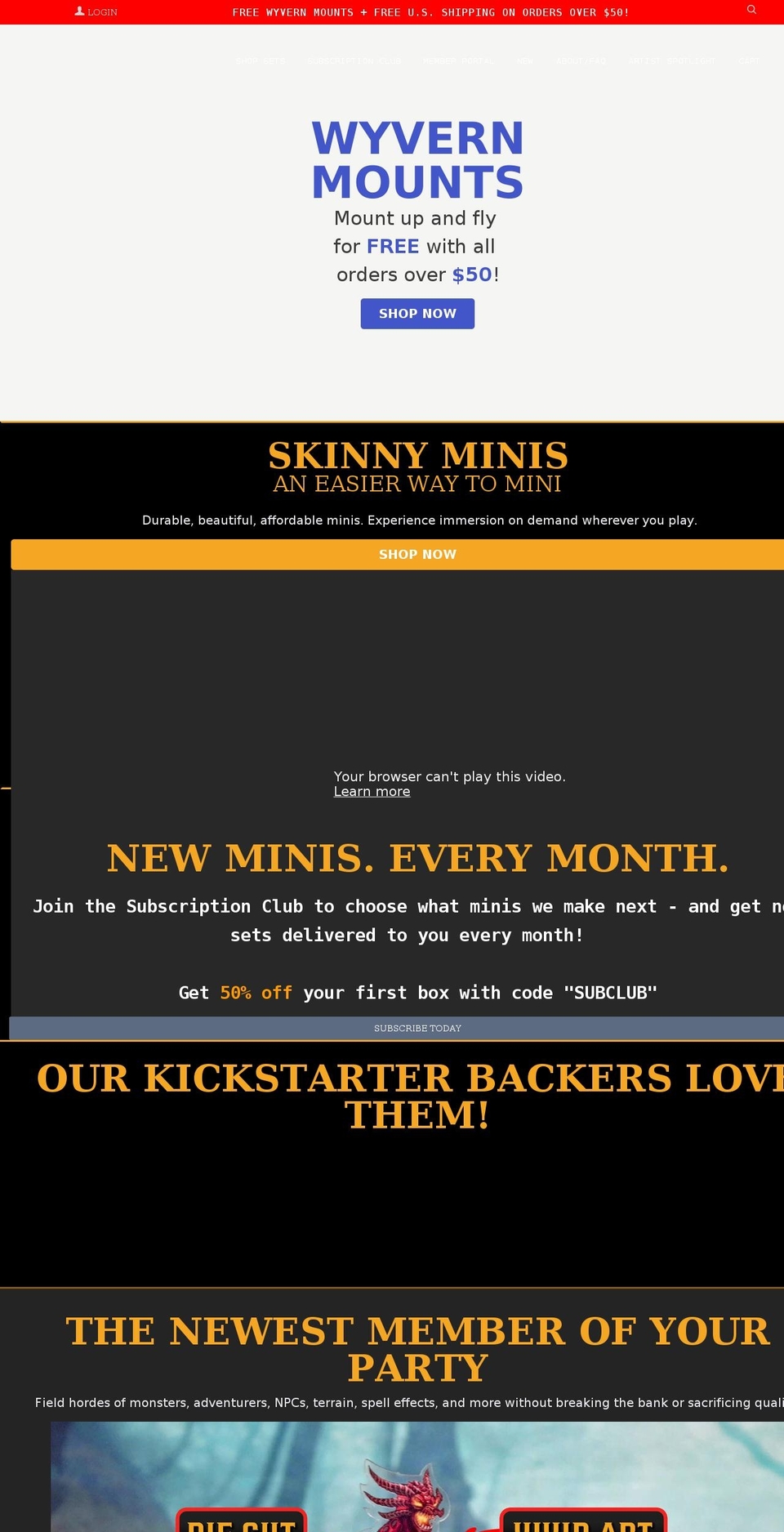 skinny-minis.com shopify website screenshot