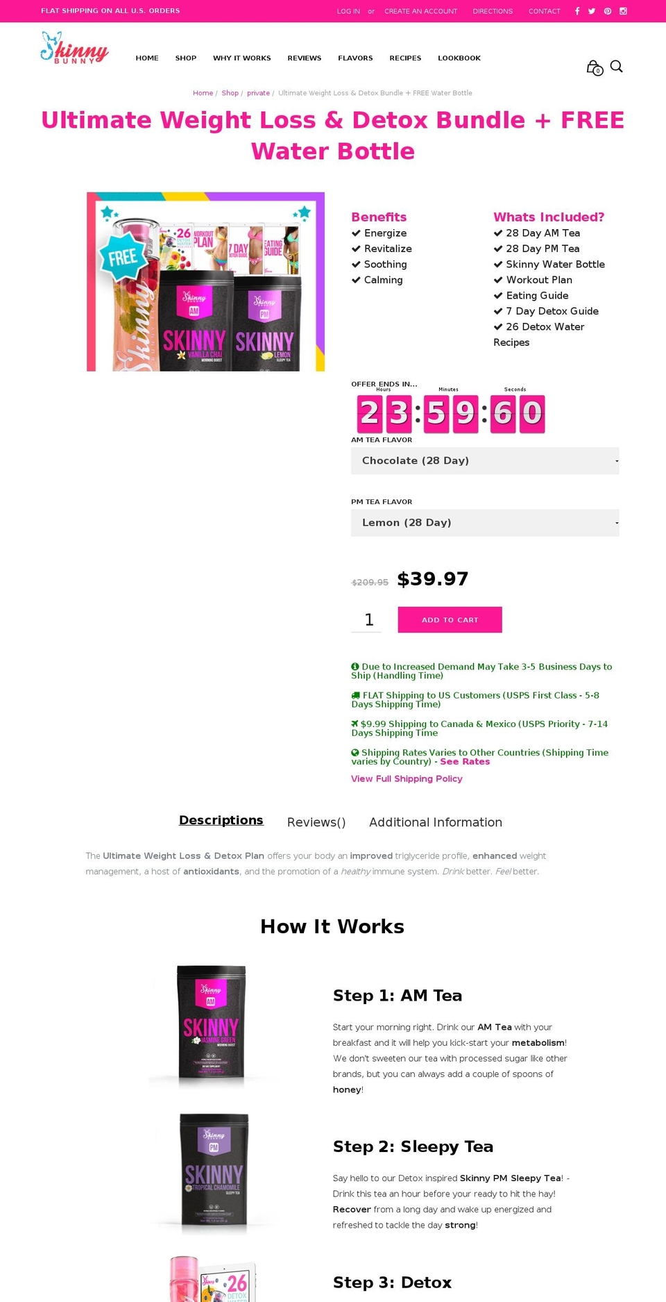 skinny-original Shopify theme site example skinnybunnyteatox.com