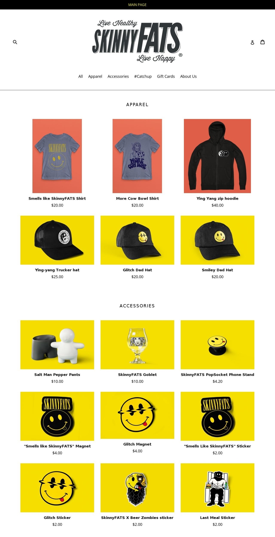 skinnyfats.cool shopify website screenshot